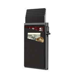 Aluminum Card Holder Pop Up RFID Blocking