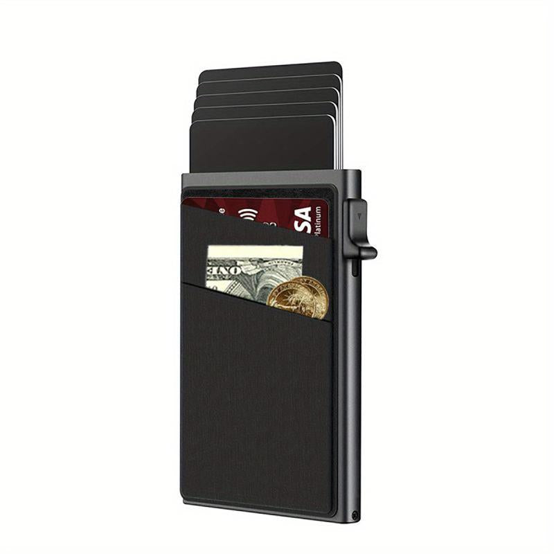 Aluminum Card Holder Pop Up RFID Blocking