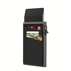 Aluminum Card Holder Pop Up RFID Blocking