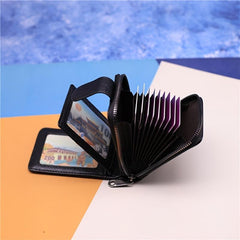 Men's PU Leather Card Holder Wallet Zipper Credit Case 9 Slots 4 Photo 2 Big
