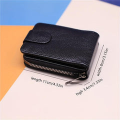 Men's PU Leather Card Holder Wallet Zipper Credit Case 9 Slots 4 Photo 2 Big