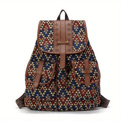 Ethnic Style Retro Canvas Backpack Outdoor Travel Backpack