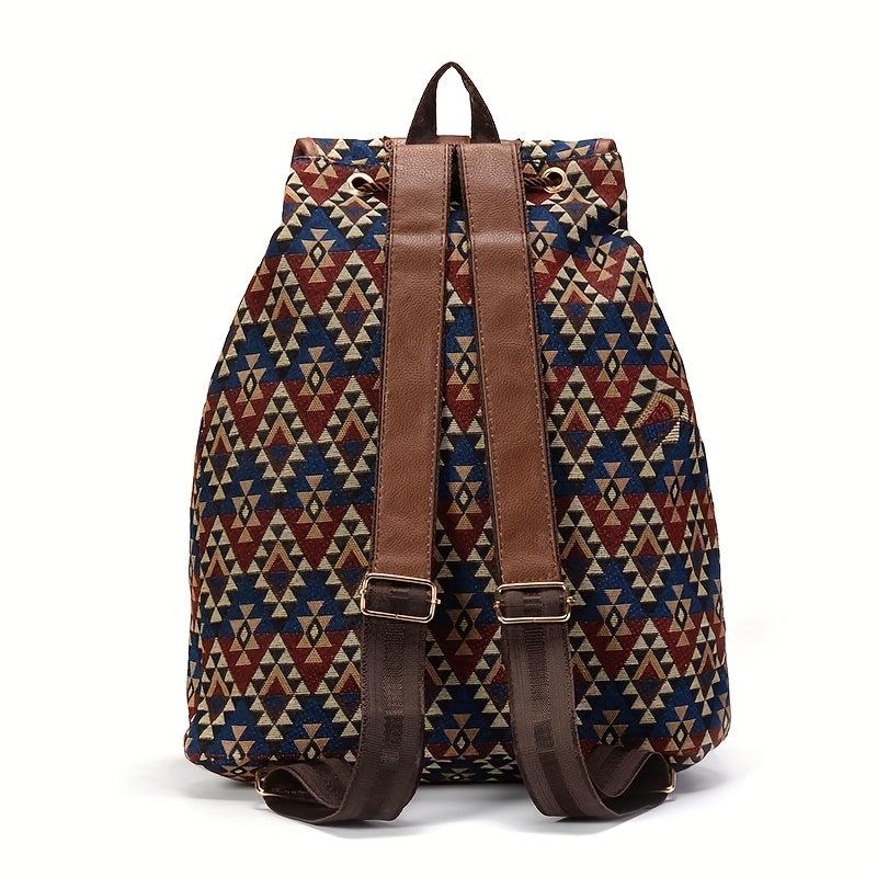 Ethnic Style Retro Canvas Backpack Outdoor Travel Backpack