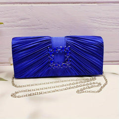 Glitter Rhinestone Clutch Wallet Evening Bag with Buckle