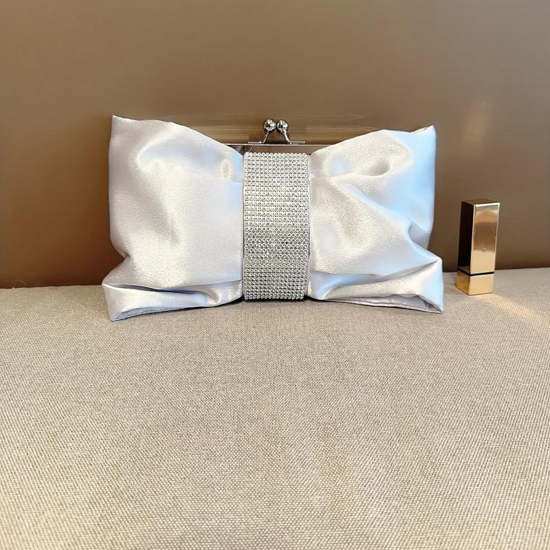 Rhinestone Glitter Bow Handbag Classic Evening Bag