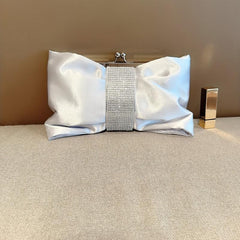Rhinestone Glitter Bow Handbag Classic Evening Bag