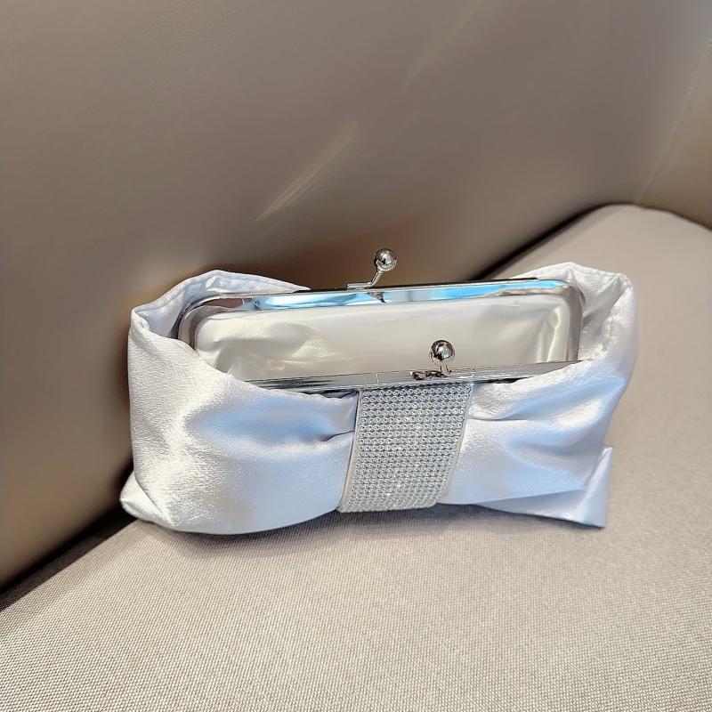 Rhinestone Glitter Bow Handbag Classic Evening Bag