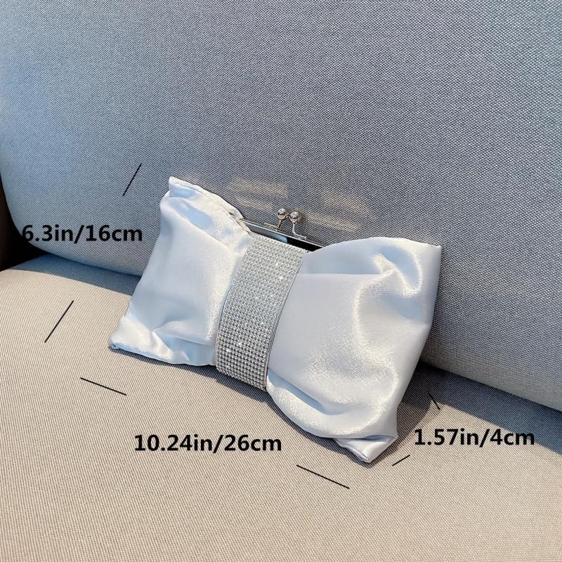 Rhinestone Glitter Bow Handbag Classic Evening Bag