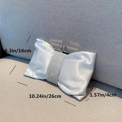 Rhinestone Glitter Bow Handbag Classic Evening Bag