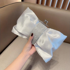 Rhinestone Glitter Bow Handbag Classic Evening Bag