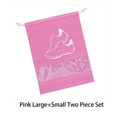 2PCS Foldable Shoes Storage Bag Dustproof Drawstring Bag