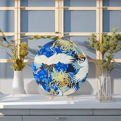 Classic Crane Pattern Round Satchel Bag for Party