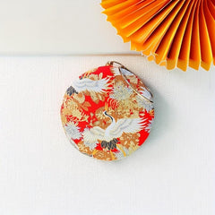 Classic Crane Pattern Round Satchel Bag for Party