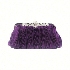 Ruched Clutch Bag Vintage Evening Bag For Dinner