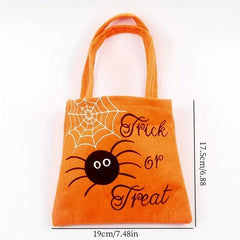 Halloween Pattern Storage Handbag Lightweight Bag With Fixed Straps