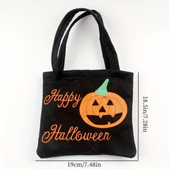 Halloween Pattern Storage Handbag Lightweight Bag With Fixed Straps