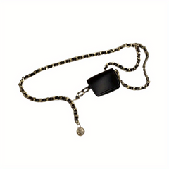Minimalist Punk Waist Bag Y2K Fanny Pack With Chain Decor