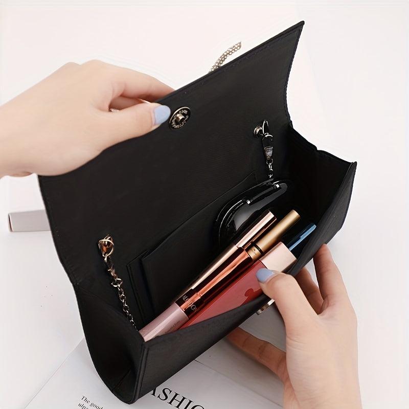 Rhinestone Bowknot Evening Bag Women's Flap Prom Purse Chain Clutch Bag