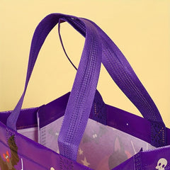 Halloween Print Tote Bag - Ghost Pumpkin Pattern Handbag