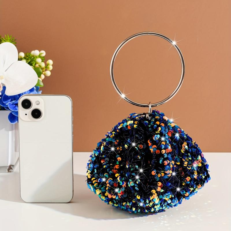 Glitter Sequins Satchel Women's Evening Bag Party Top Handle