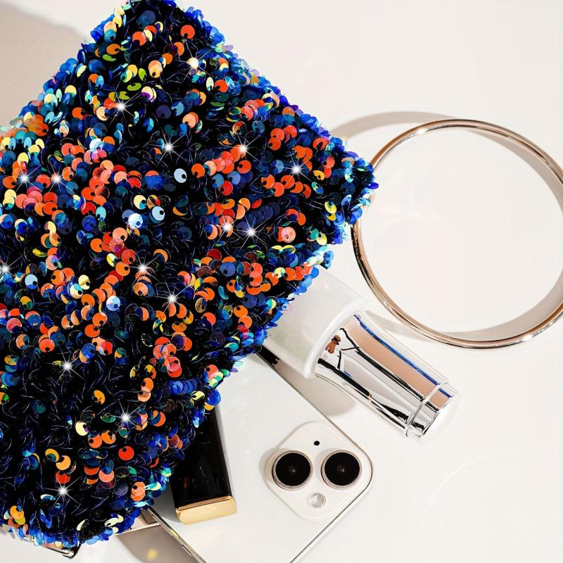 Glitter Sequins Satchel Women's Evening Bag Party Top Handle