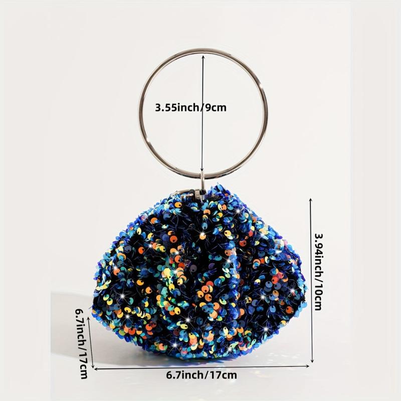 Glitter Sequins Satchel Women's Evening Bag Party Top Handle