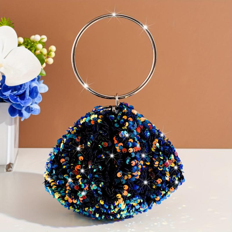 Glitter Sequins Satchel Women's Evening Bag Party Top Handle