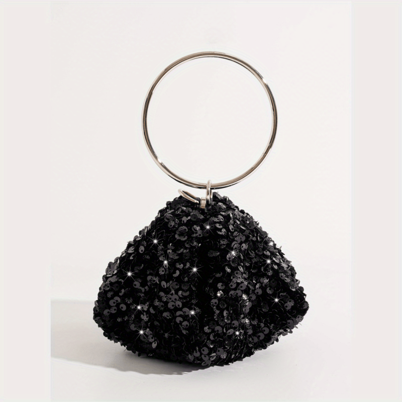 Glitter Sequins Satchel Women's Evening Bag Party Top Handle