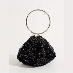 Glitter Sequins Satchel Women's Evening Bag Party Top Handle