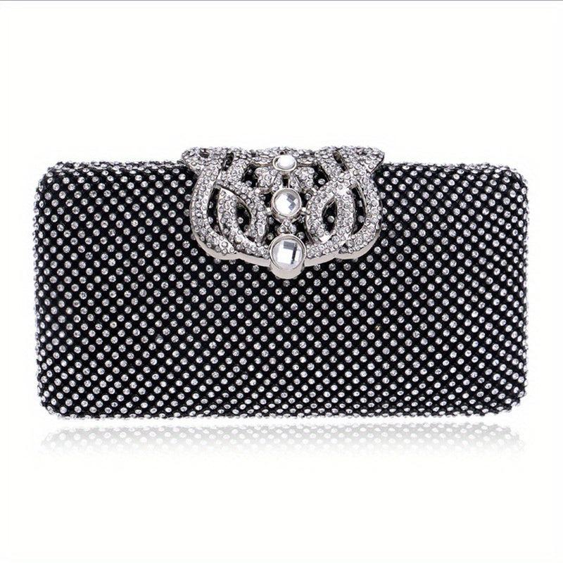 Rhinestone Glitter Evening Clutch Sparking Dinner Purse For Party Prom & Wedding