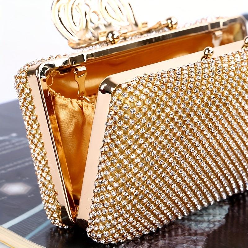 Rhinestone Glitter Evening Clutch Sparking Dinner Purse For Party Prom & Wedding