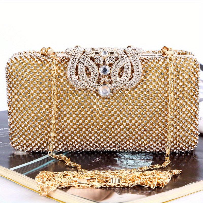 Rhinestone Glitter Evening Clutch Sparking Dinner Purse For Party Prom & Wedding