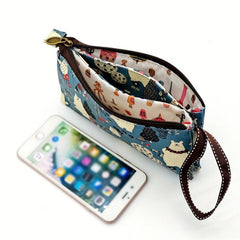 Animal Print Clutch Wallet Small PU Leather Coin Purse Zipper