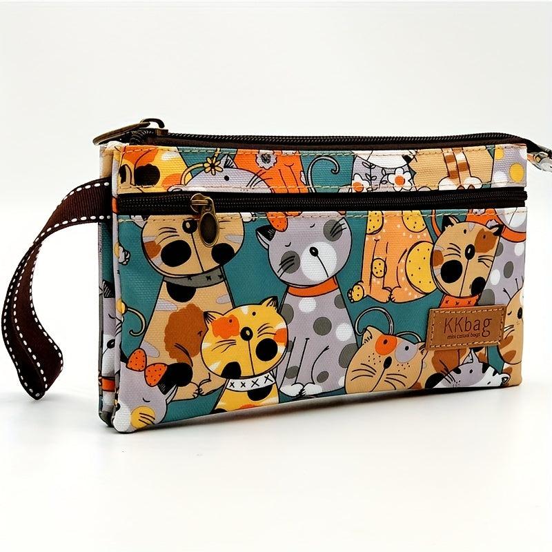 Animal Print Clutch Wallet Small PU Leather Coin Purse Zipper