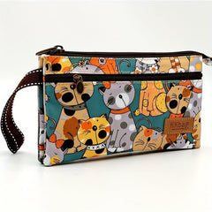 Animal Print Clutch Wallet Small PU Leather Coin Purse Zipper
