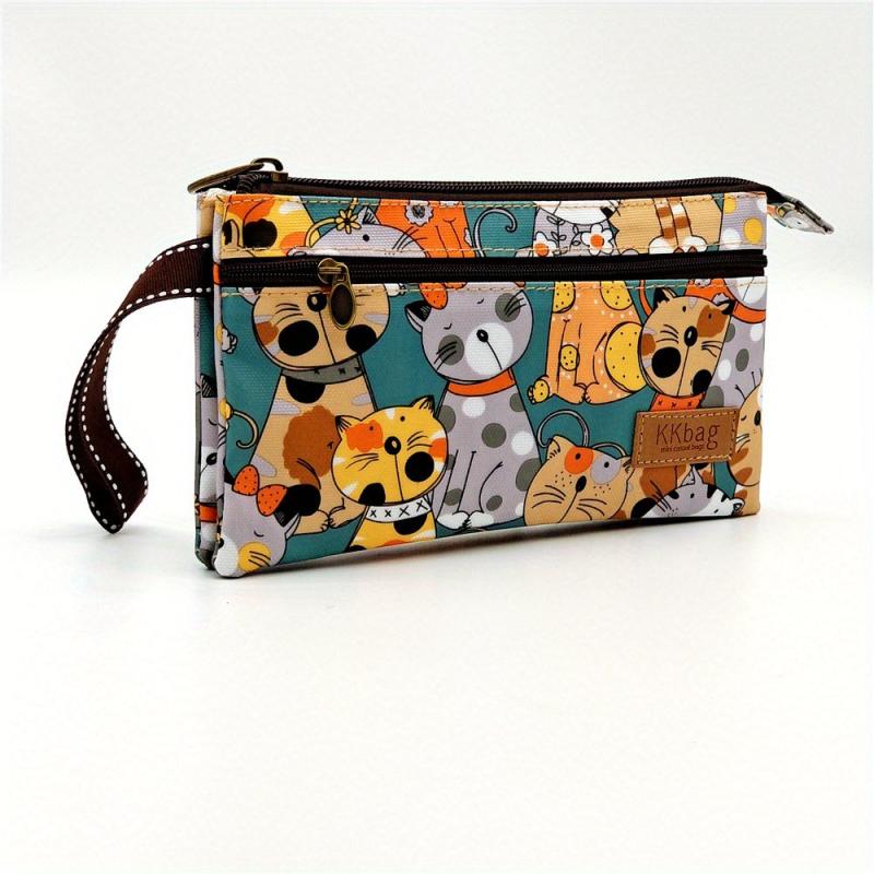Animal Print Clutch Wallet Small PU Leather Coin Purse Zipper