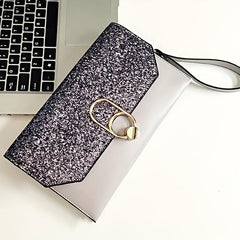 Sequin Square Evening Bag Glitter Clutch Purse For Women