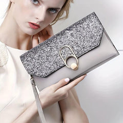 Sequin Square Evening Bag Glitter Clutch Purse For Women