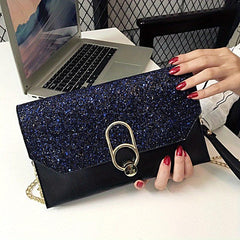 Sequin Square Evening Bag Glitter Clutch Purse For Women