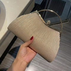 Classic Evening Bag Solid Dinner Bag Women's Versatile Formal Clutch Bag