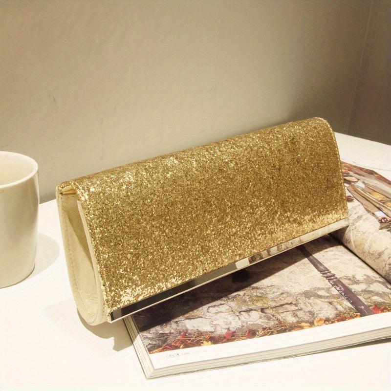 Sequins Banquet Bridesmaid Bag Chain Clutch Purse Glitter Evening Bag