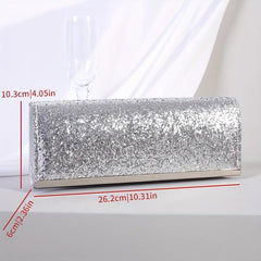 Sequins Banquet Bridesmaid Bag Chain Clutch Purse Glitter Evening Bag