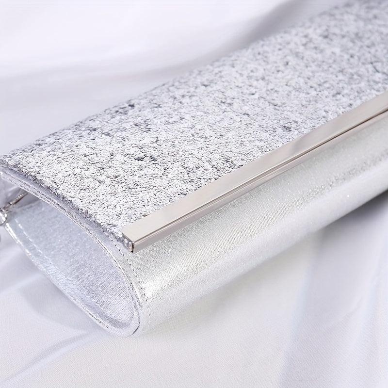 Sequins Banquet Bridesmaid Bag Chain Clutch Purse Glitter Evening Bag