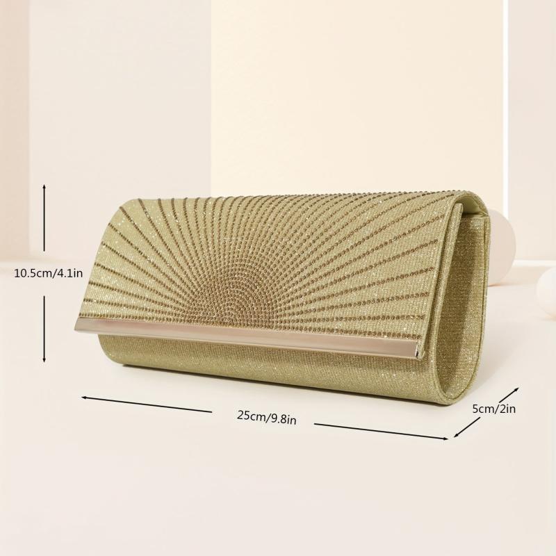 Glitter Rhinestone Evening Bag Dinner Clutch Purse Banquet Bag