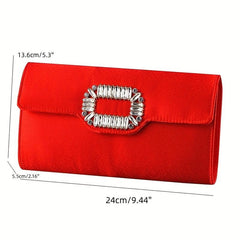 Square Evening Clutch Dinner Purse Formal Handbag For Wedding Party