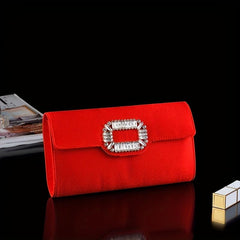 Square Evening Clutch Dinner Purse Formal Handbag For Wedding Party