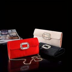 Square Evening Clutch Dinner Purse Formal Handbag For Wedding Party