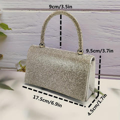 Glitter Rhinestone Satchel Bag Evening Party Banquet Bag For Dinner