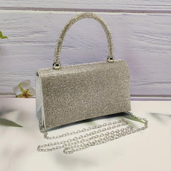 Glitter Rhinestone Satchel Bag Evening Party Banquet Bag For Dinner