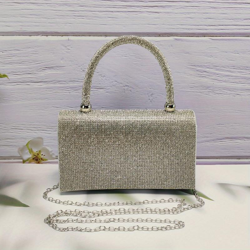 Glitter Rhinestone Satchel Bag Evening Party Banquet Bag For Dinner